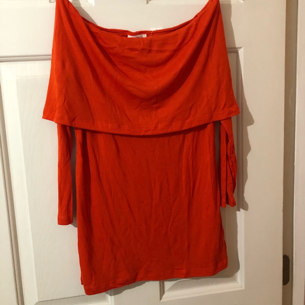 Old Navy Orange Boat Neck Top